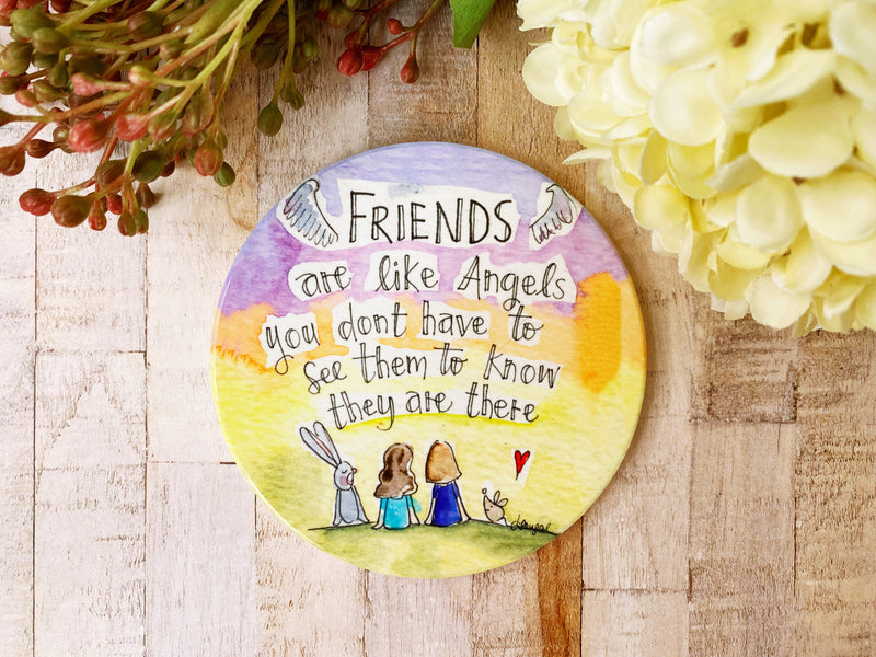 Friends Round Ceramic Coaster