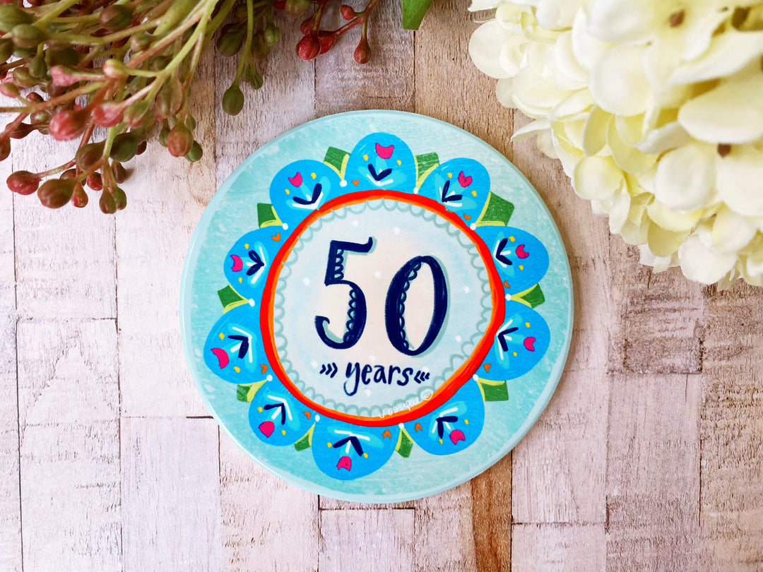 50 Round Ceramic Coaster