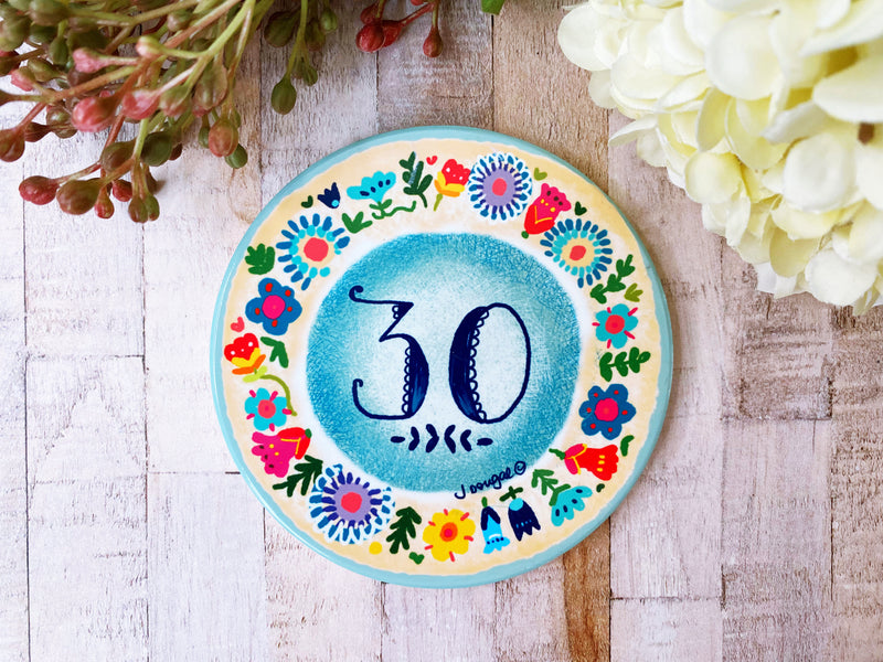 30 Round Ceramic Coaster
