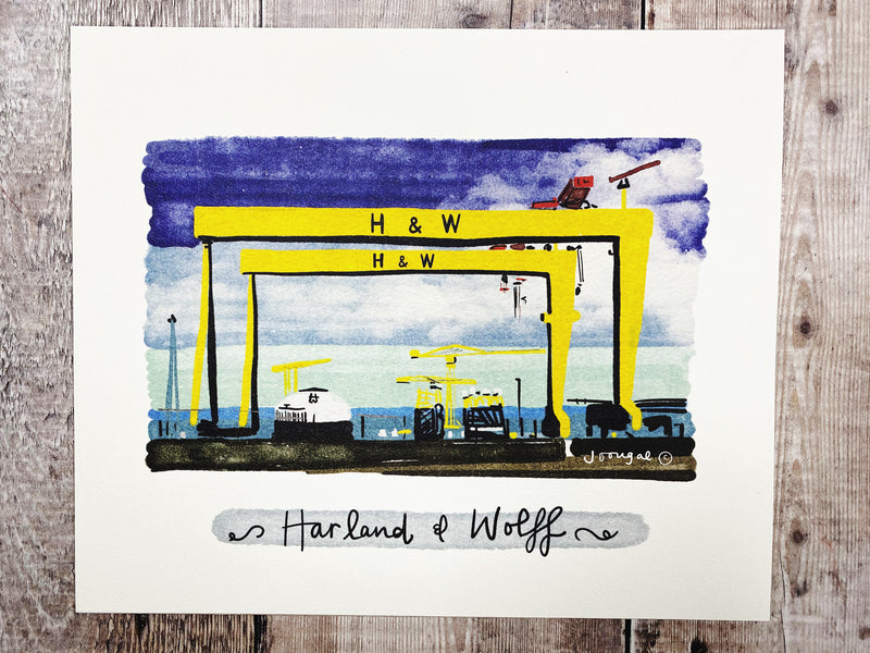 Harland and Wolff Belfast Print by Julie Dougal