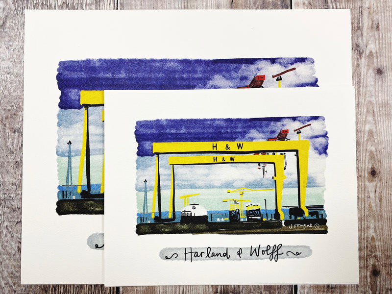 Harland and Wolff Belfast Print by Julie Dougal
