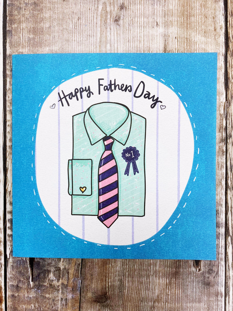 Happy Fathers Day Tie Card - Personalised