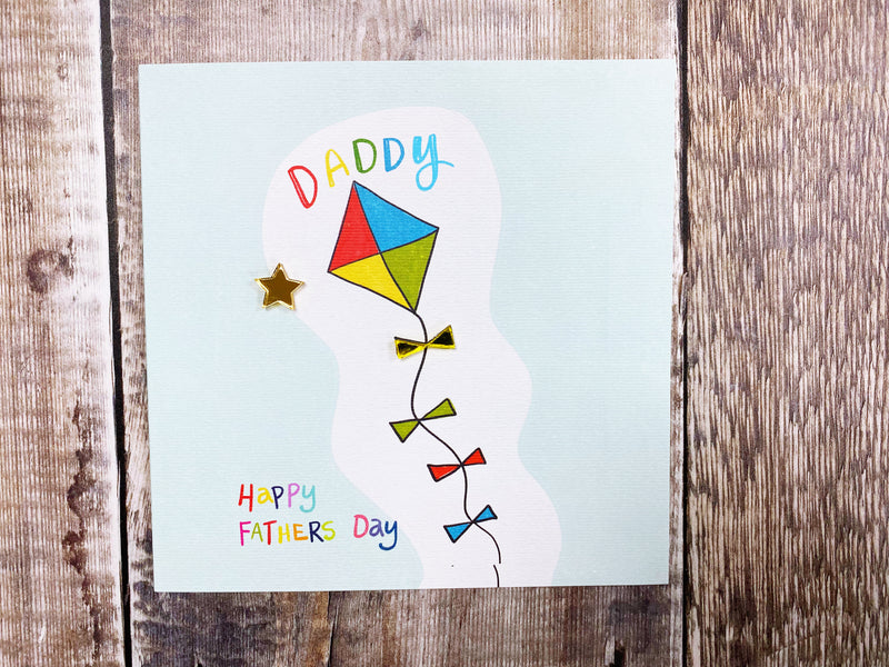 Lets go Fly a Kite Happy Fathers Day Card - Personalised