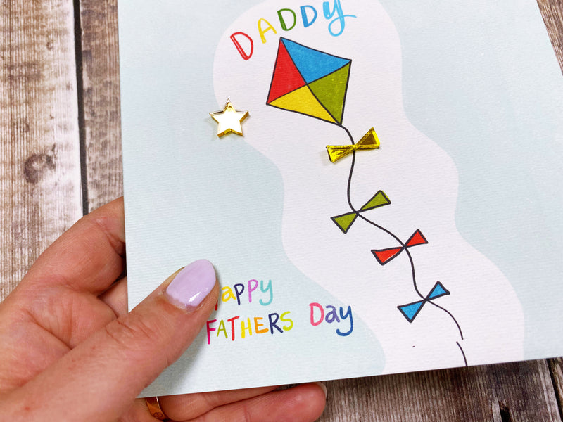 Lets go Fly a Kite Happy Fathers Day Card - Personalised