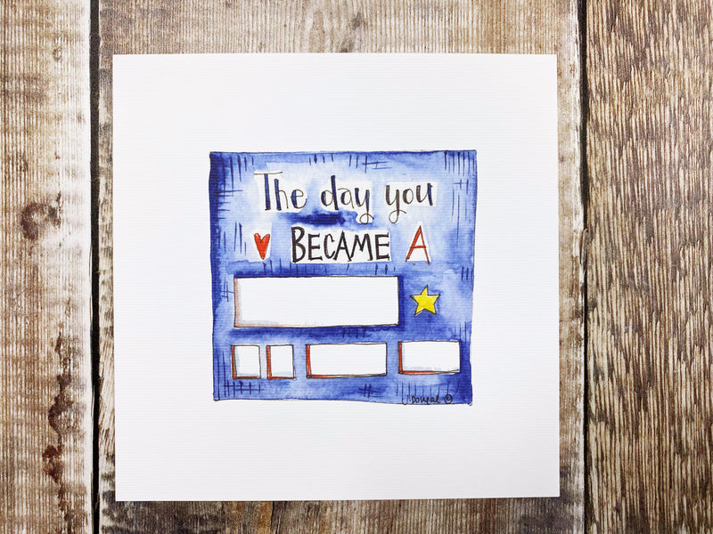 The Day you became.. Fathers Day Card - Personalised