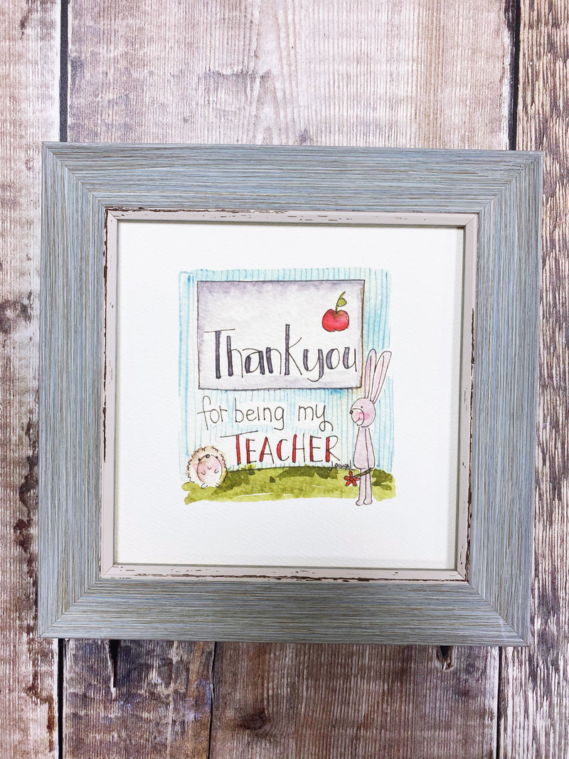 Framed Print "Thank You Teacher" can be personalised