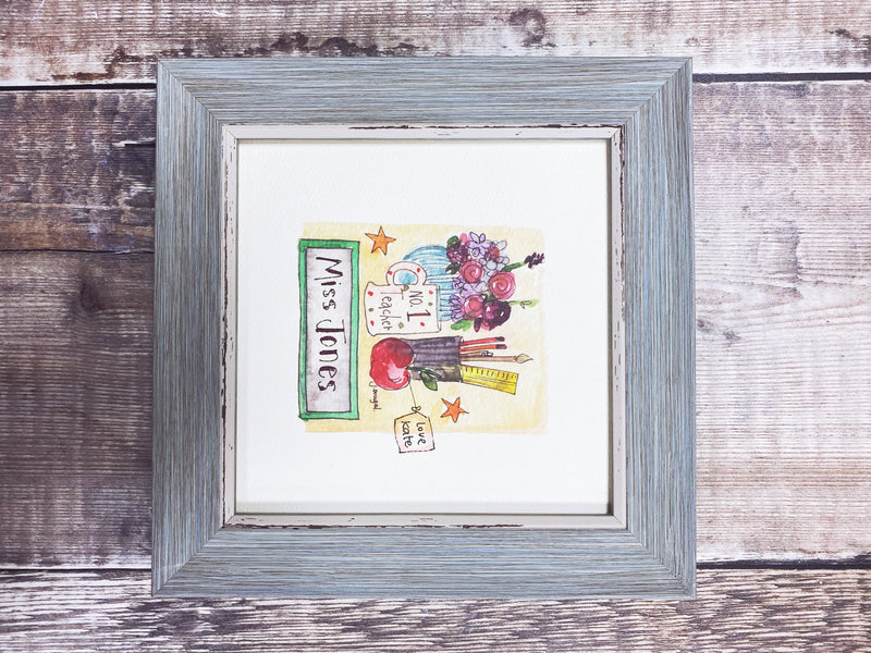Framed Print No1 Teacher can be personalised
