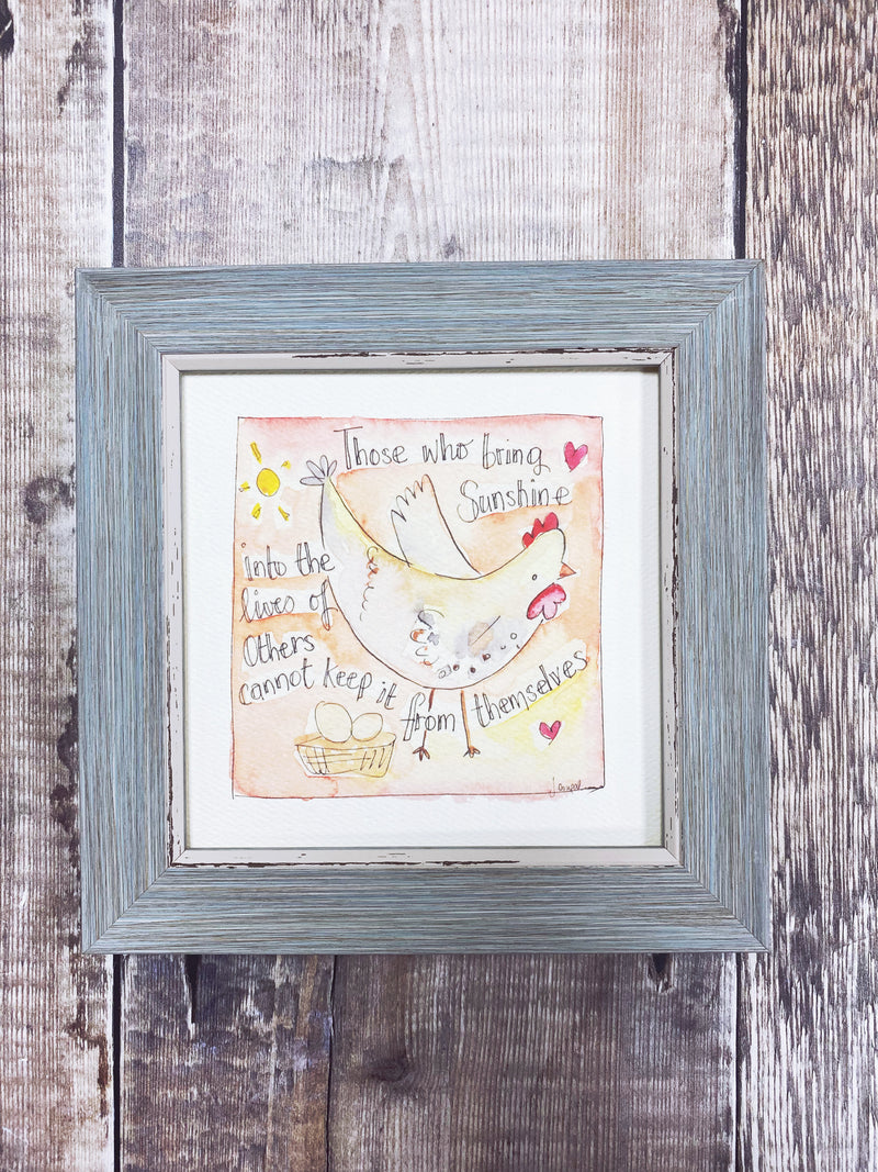 Framed Print "Those who bring Sunshine " can be personalised