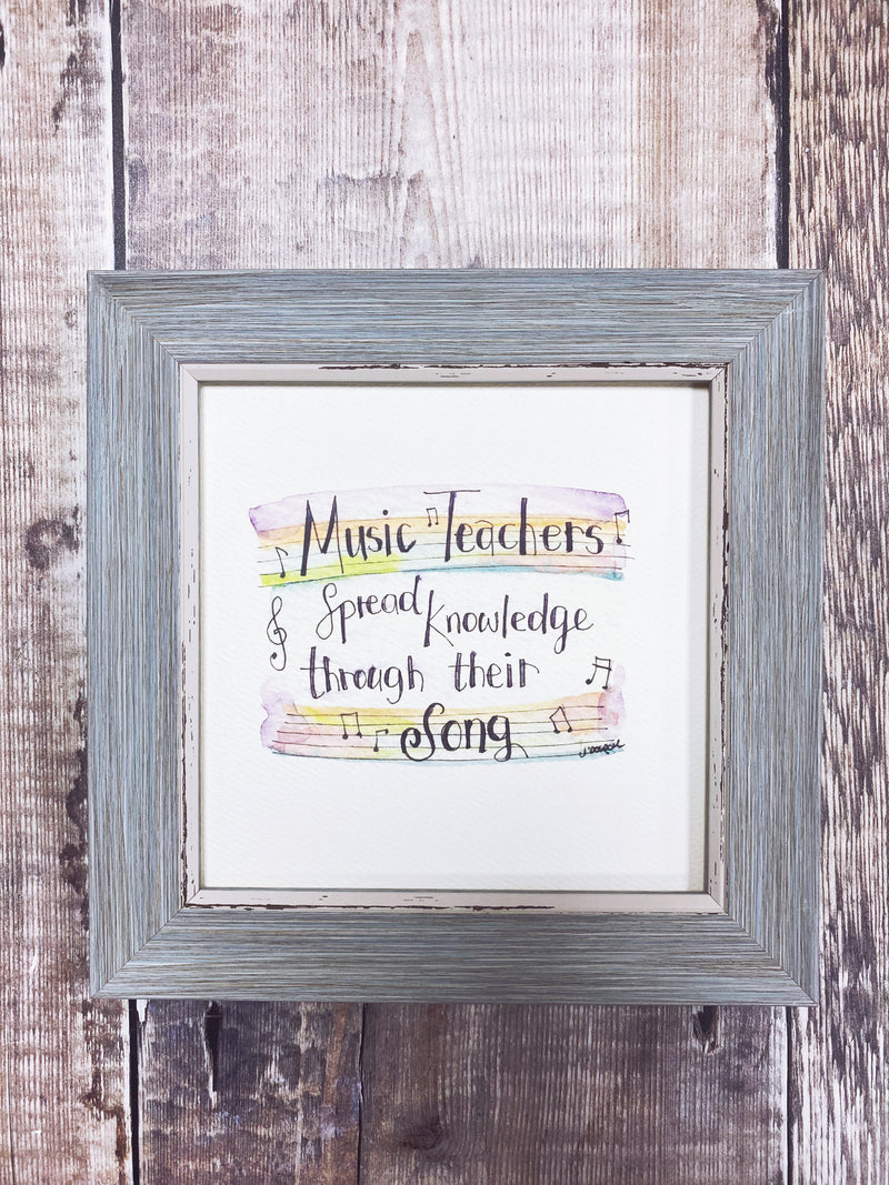 Framed Print "Music Teacher" can be personalised
