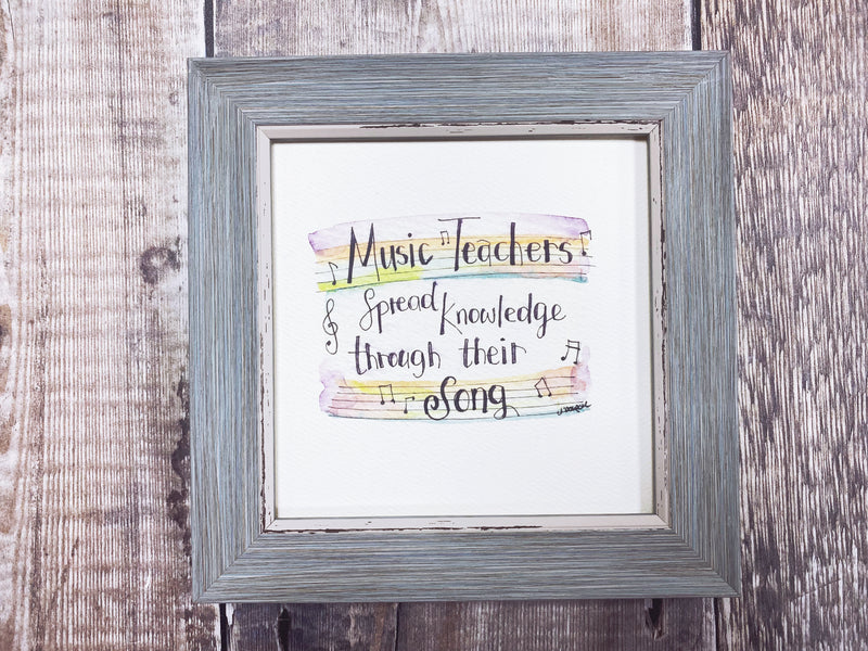 Framed Print "Music Teacher" can be personalised