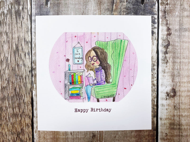 Happy Birthday Books Card - Personalised