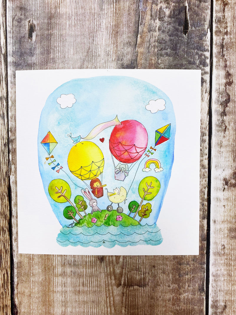 Plain Balloons Card- Personalised