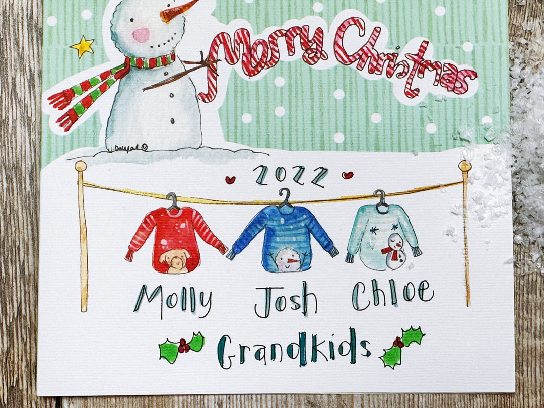 2 Little Jumpers Christmas Card - Personalised