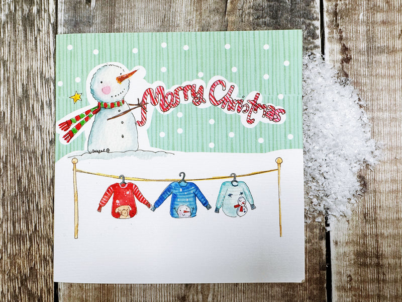 3 Little Jumpers Christmas Card - Personalised