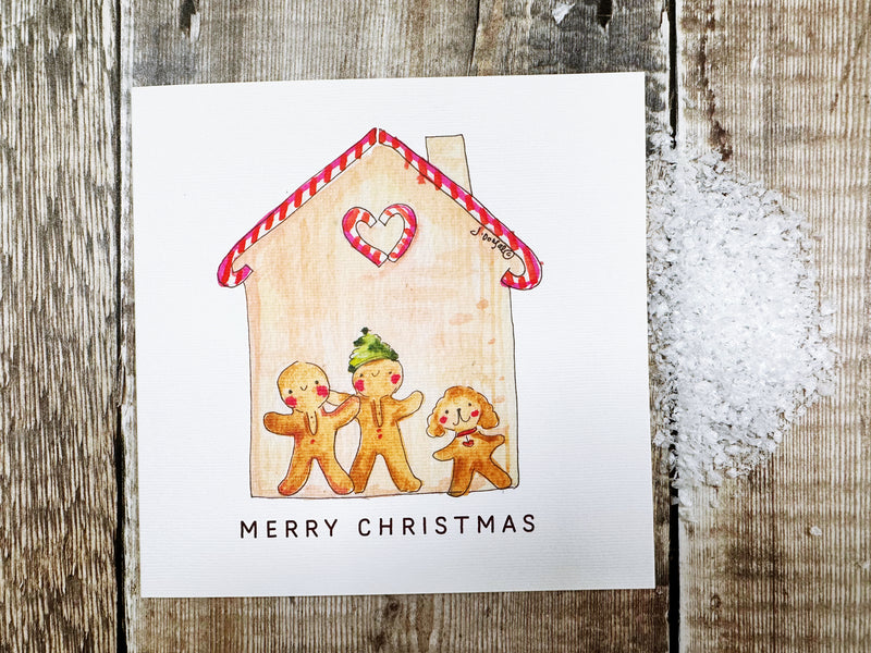 Gingerbread Cottage Card - Personalised