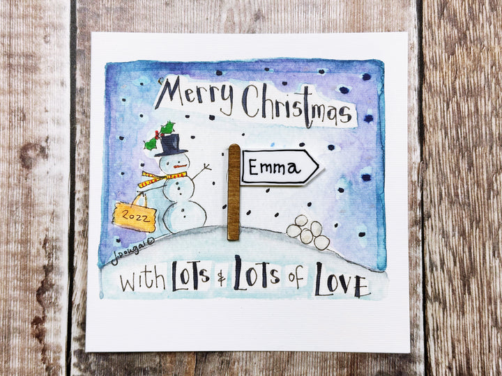 "Little Signpost" Christmas Card - Personalised