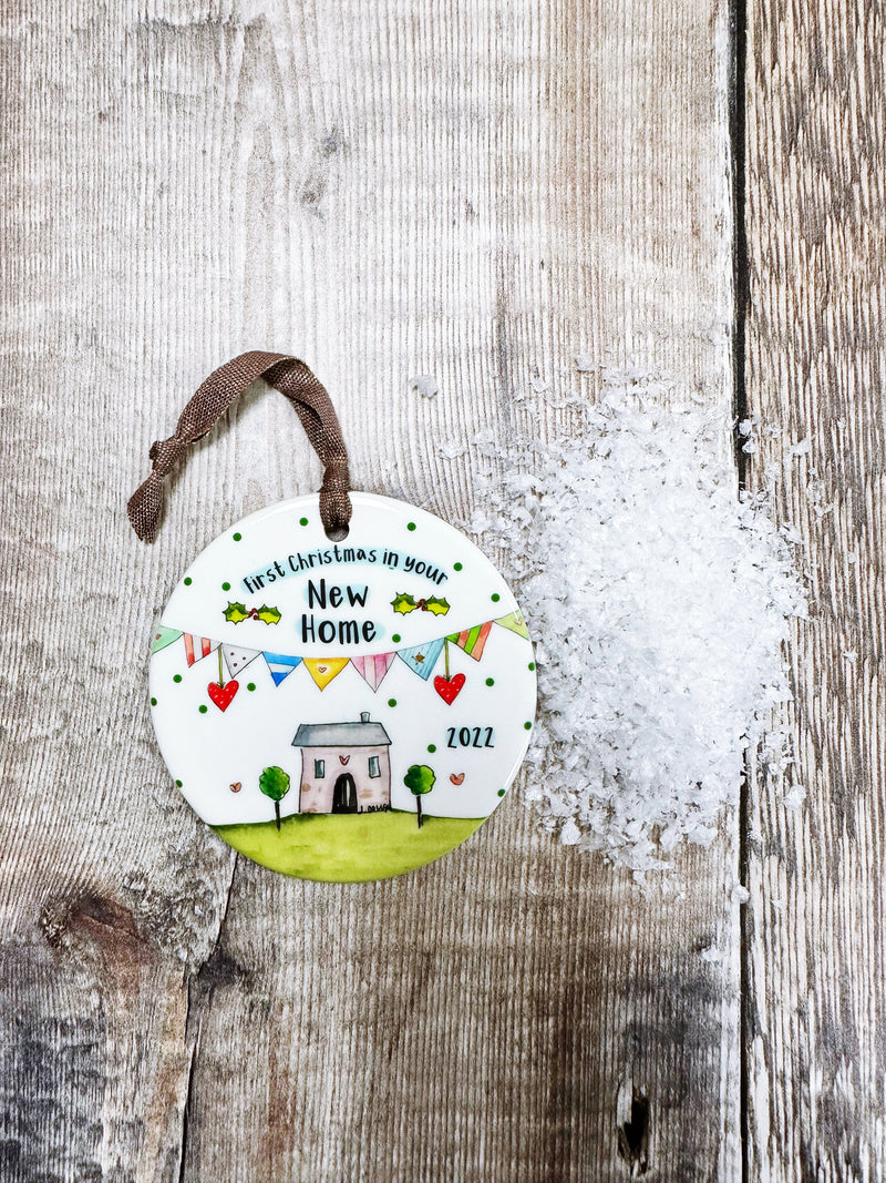 First Christmas in your New Home Ceramic Decoration NOT PERSONALISED