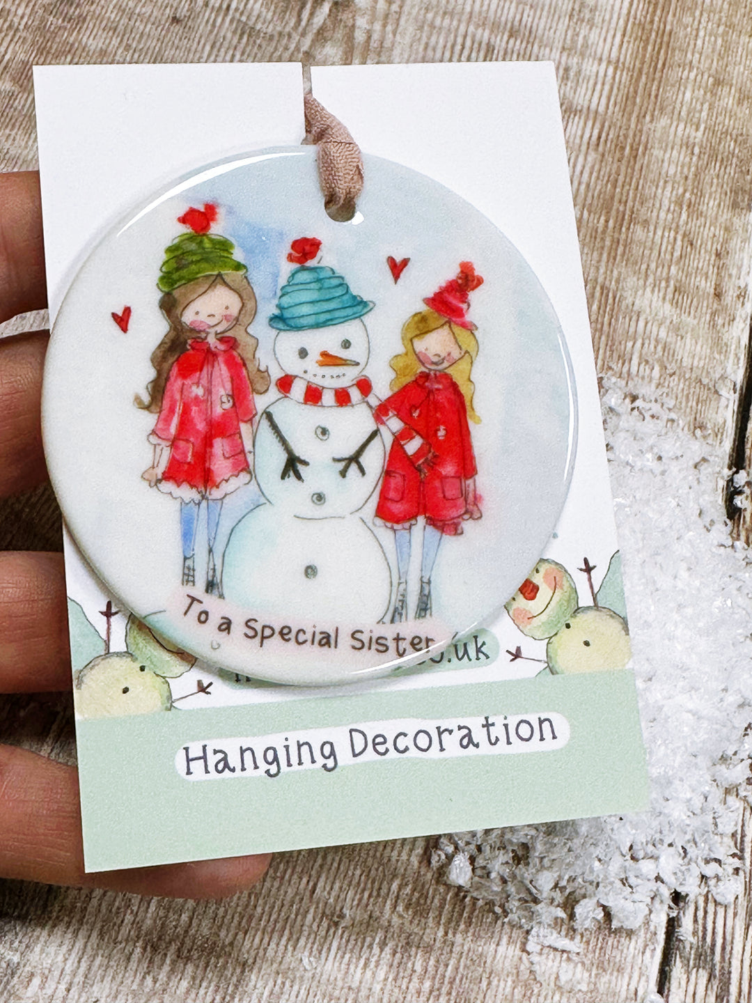 Special Sister Ceramic Bauble