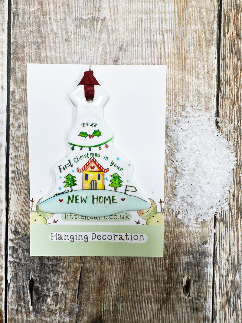 First Christmas in your New Home Ceramic Tree Decoration NOT PERSONALISED