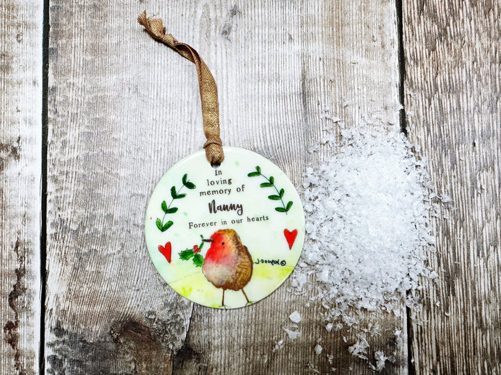 Memory of Robin Christmas Ceramic Decoration