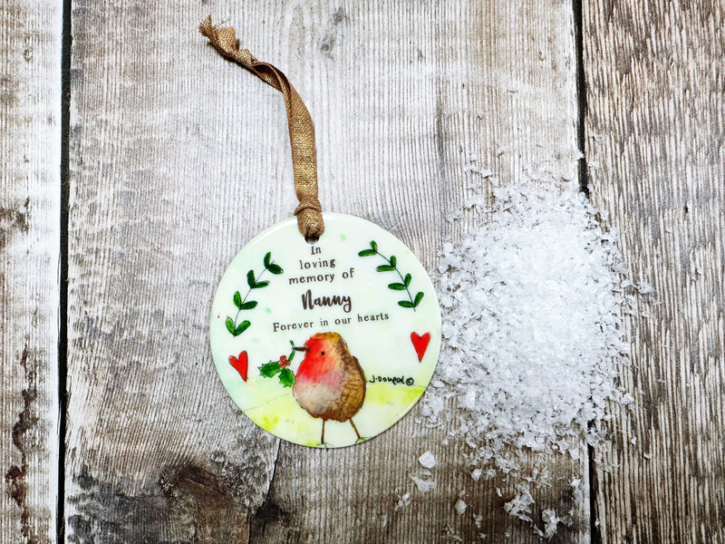 Memory of Robin Christmas Ceramic Decoration NOT PERSONALISED