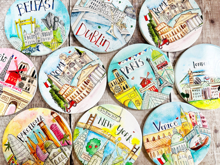 Barcelona Ceramic Coaster