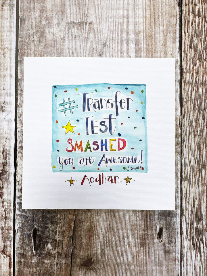 Transfer Test, Smashed Card - Personalised