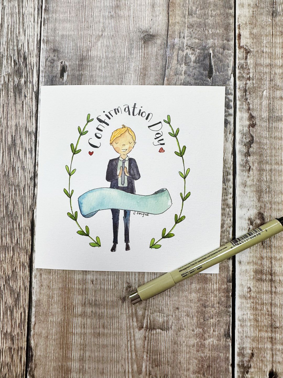 Boy Confirmation Day Card - Personalised