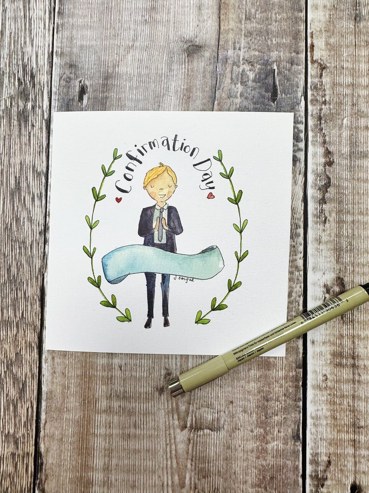 Boy Confirmation Day Card - Personalised