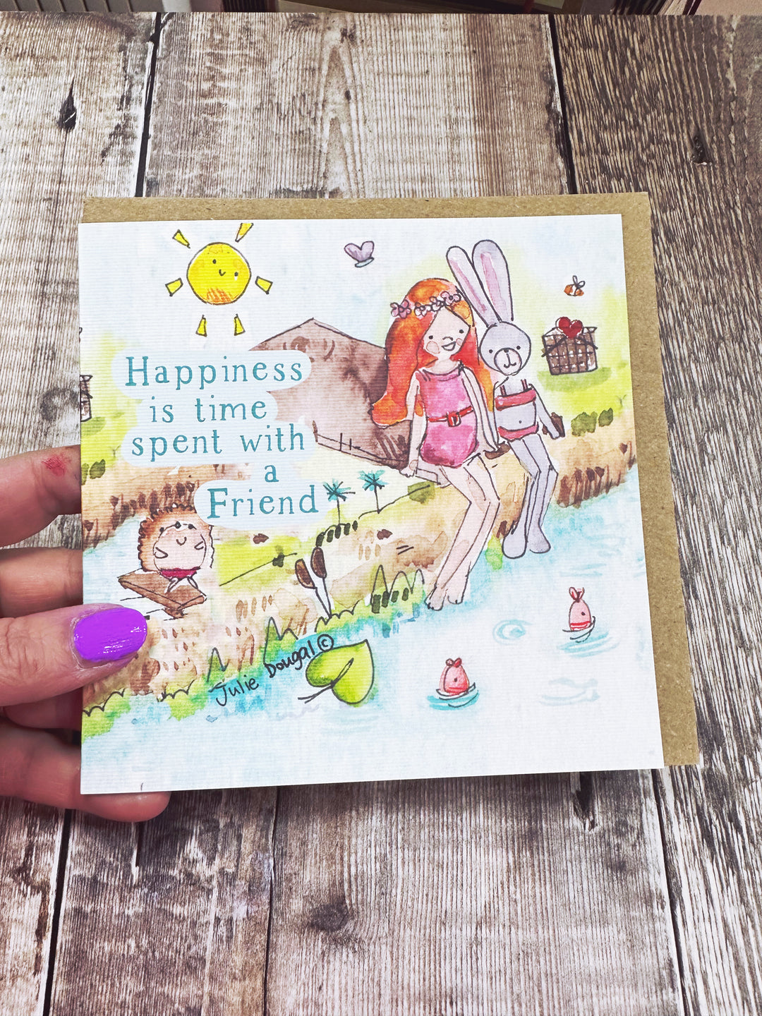 Happiness is time spent with a friend