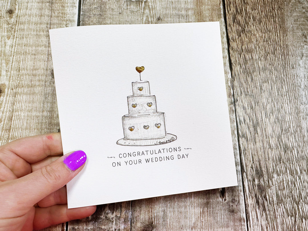 Little Wedding Cake sketch - Personalised