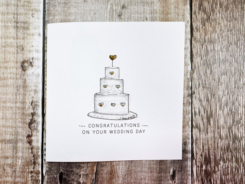 Little Wedding Cake sketch - Personalised