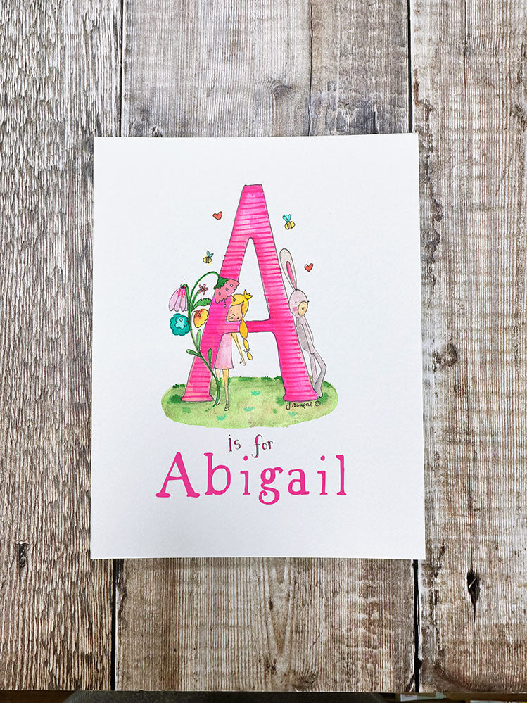Alphabet Girls Letter A