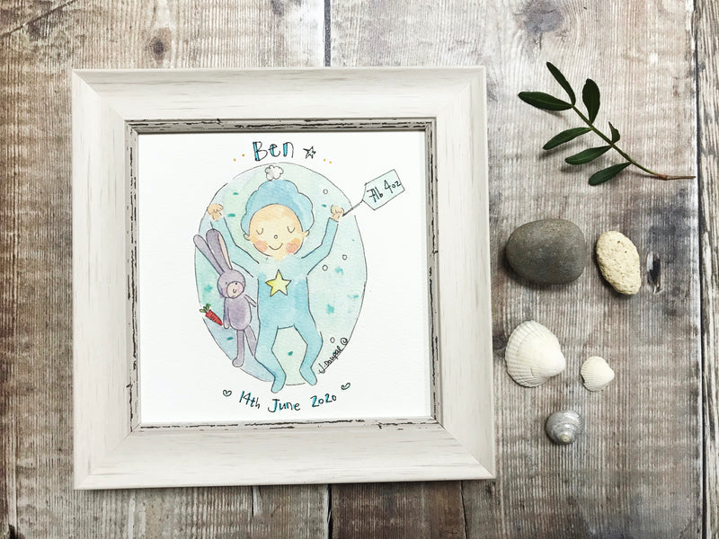 Little Framed Print Little Baby Boy can be personalised
