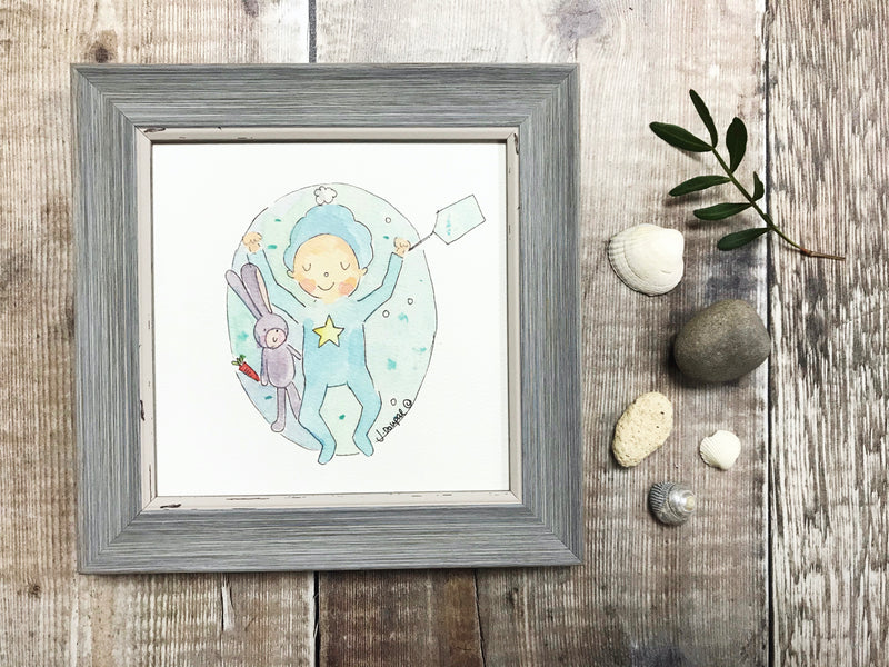 Little Framed Print Little Baby Boy can be personalised