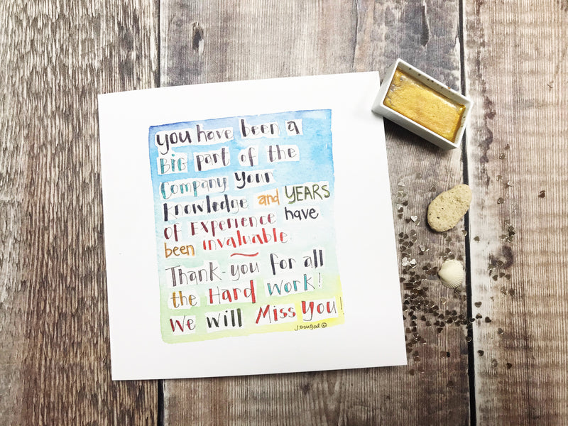 Leaving Text Card - Personalised
