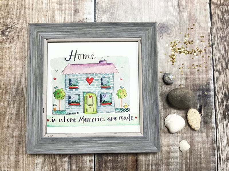 Little Framed Print "Home is where memories are made" can be personalised