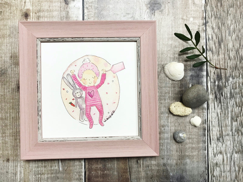 Little Framed Print Little Baby Girl can be personalised