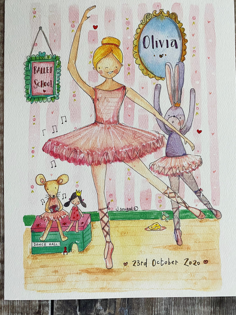 “Ballet School" Personalised Print