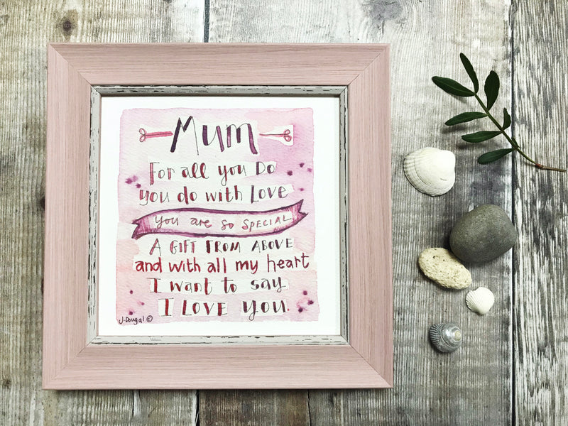 Framed Print "Special Mum" can be personalised
