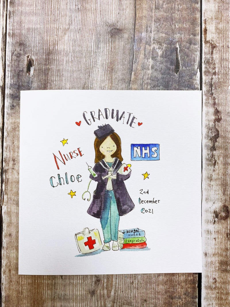 Nurse Graduation Card - Personalised