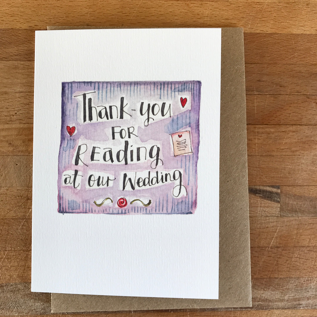 Wedding Thank-you cards for your Wedding Party - NOT PERSONALISED