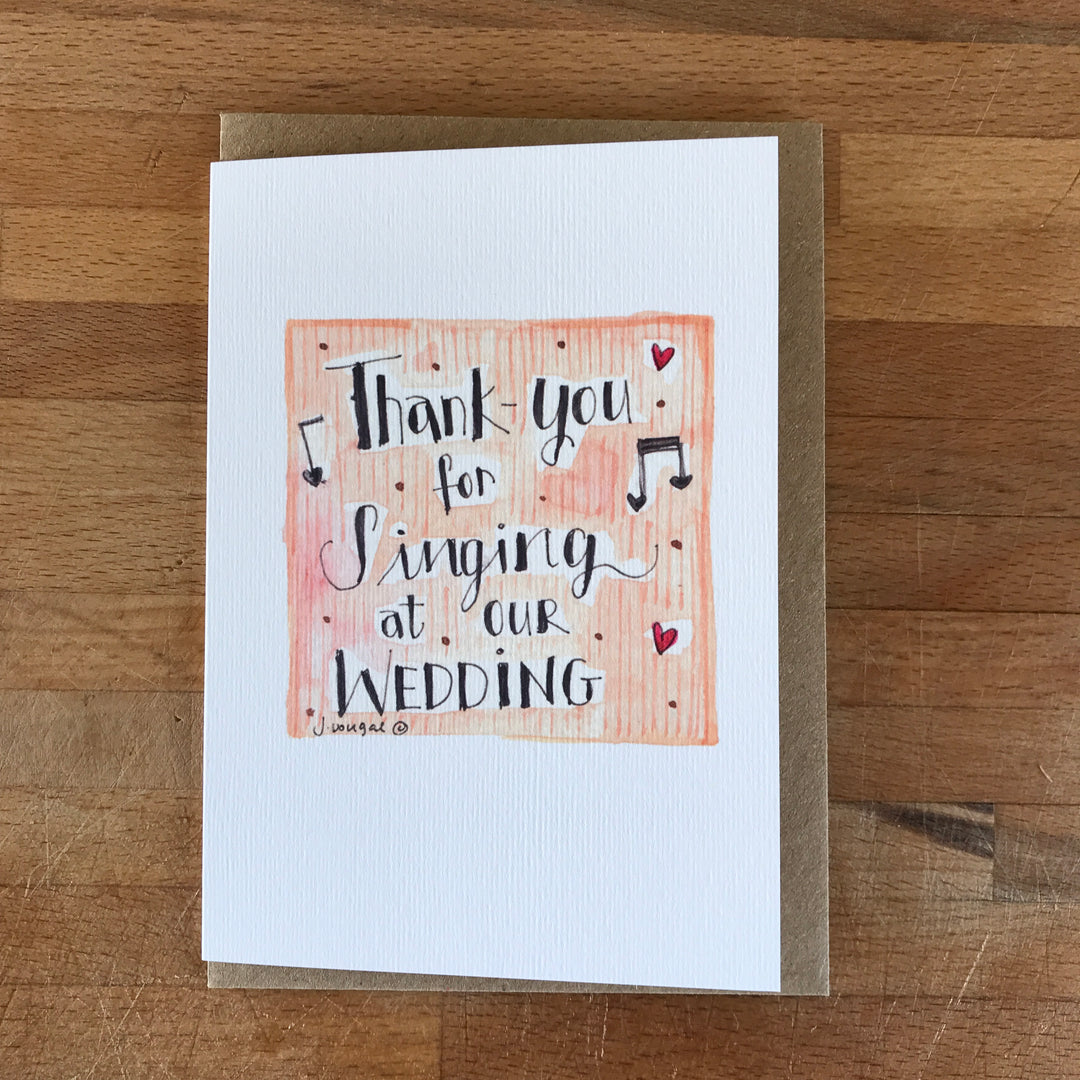 Wedding Thank-you cards for your Wedding Party - NOT PERSONALISED
