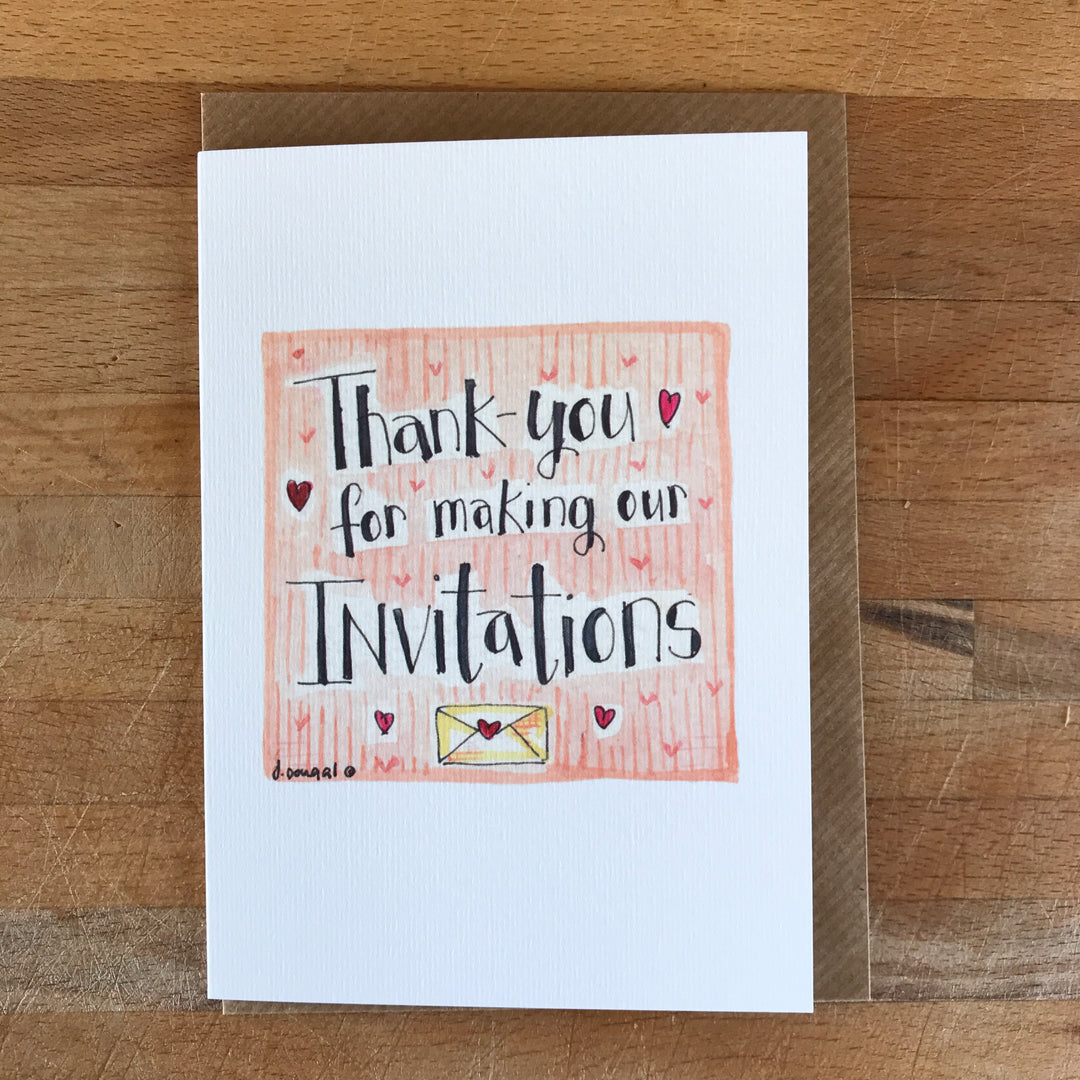 Wedding Thank-you cards for your Wedding Party - PERSONALISED