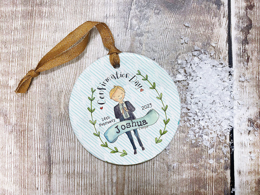 Boy Blue Confirmation ceramic