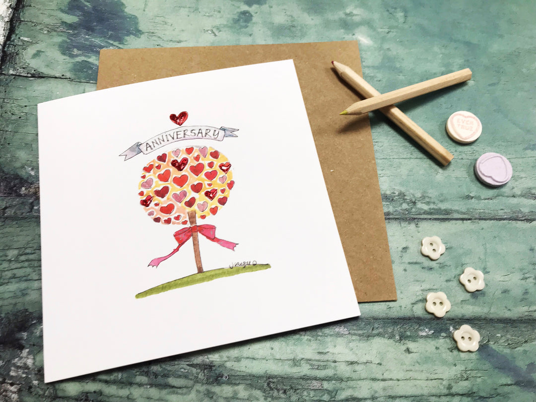 Anniversary Tree Card - Personalised