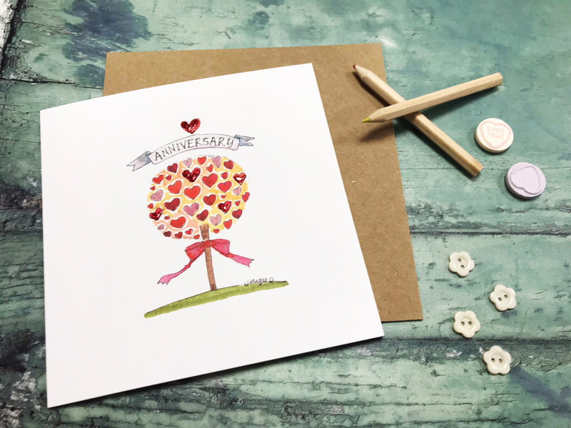 Anniversary Tree Card - Personalised