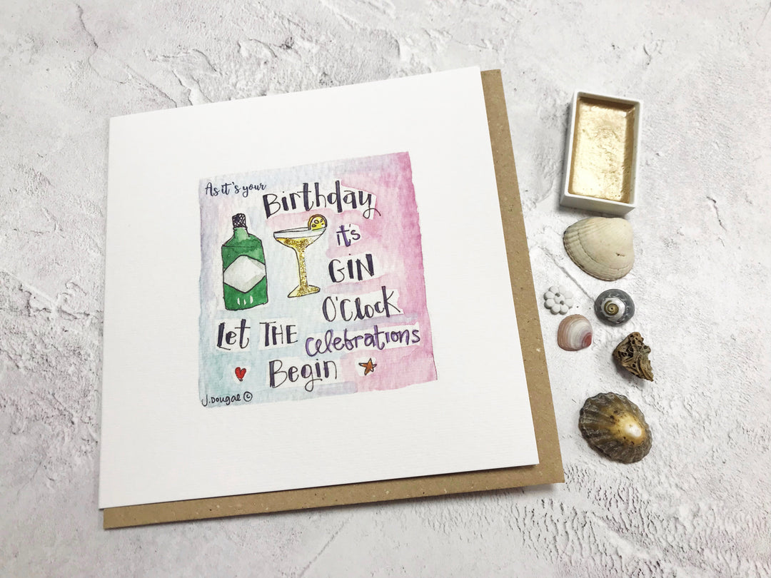 Gin Birthday Card - Personalised