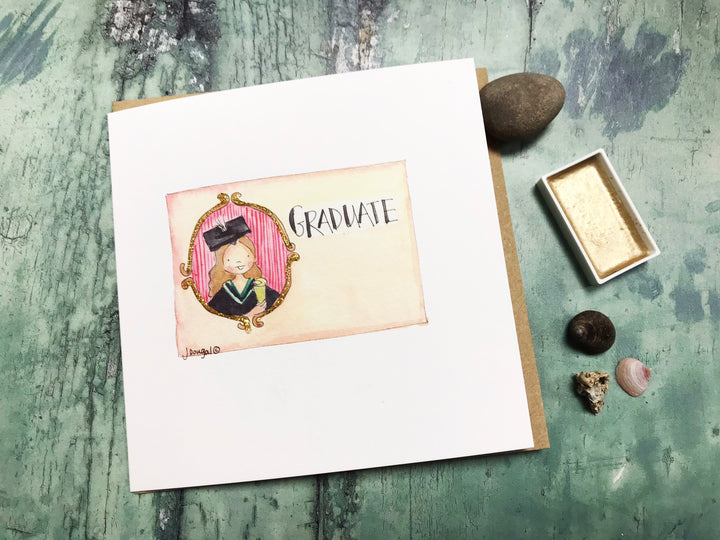 Girl Graduate Card - Personalised