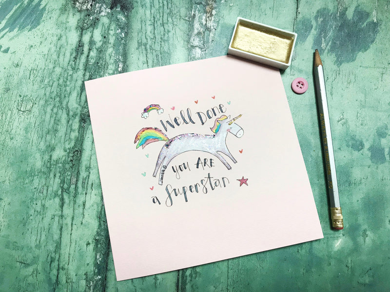 You are a superstar Unicorn Card- Personalised